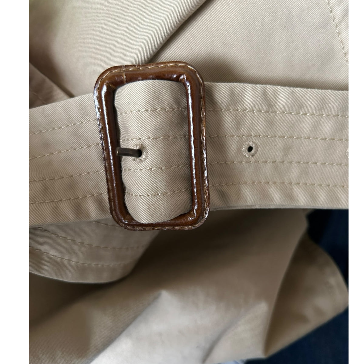 Whistles Cotton Beige Long Sleeved MacIntosh Jacket UK Size 16.