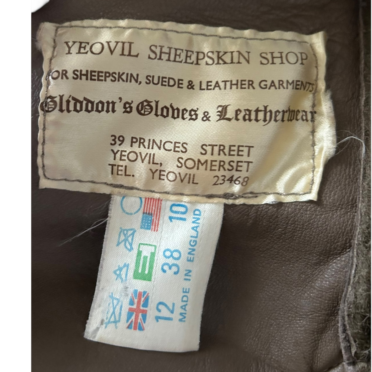 Yeovil Sheepskin Brown Long Sleeved Coat UK Size 12.