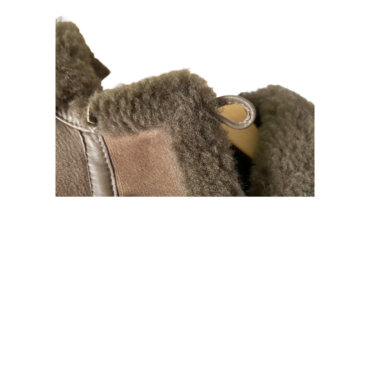 Yeovil Sheepskin Brown Long Sleeved Coat UK Size 12.