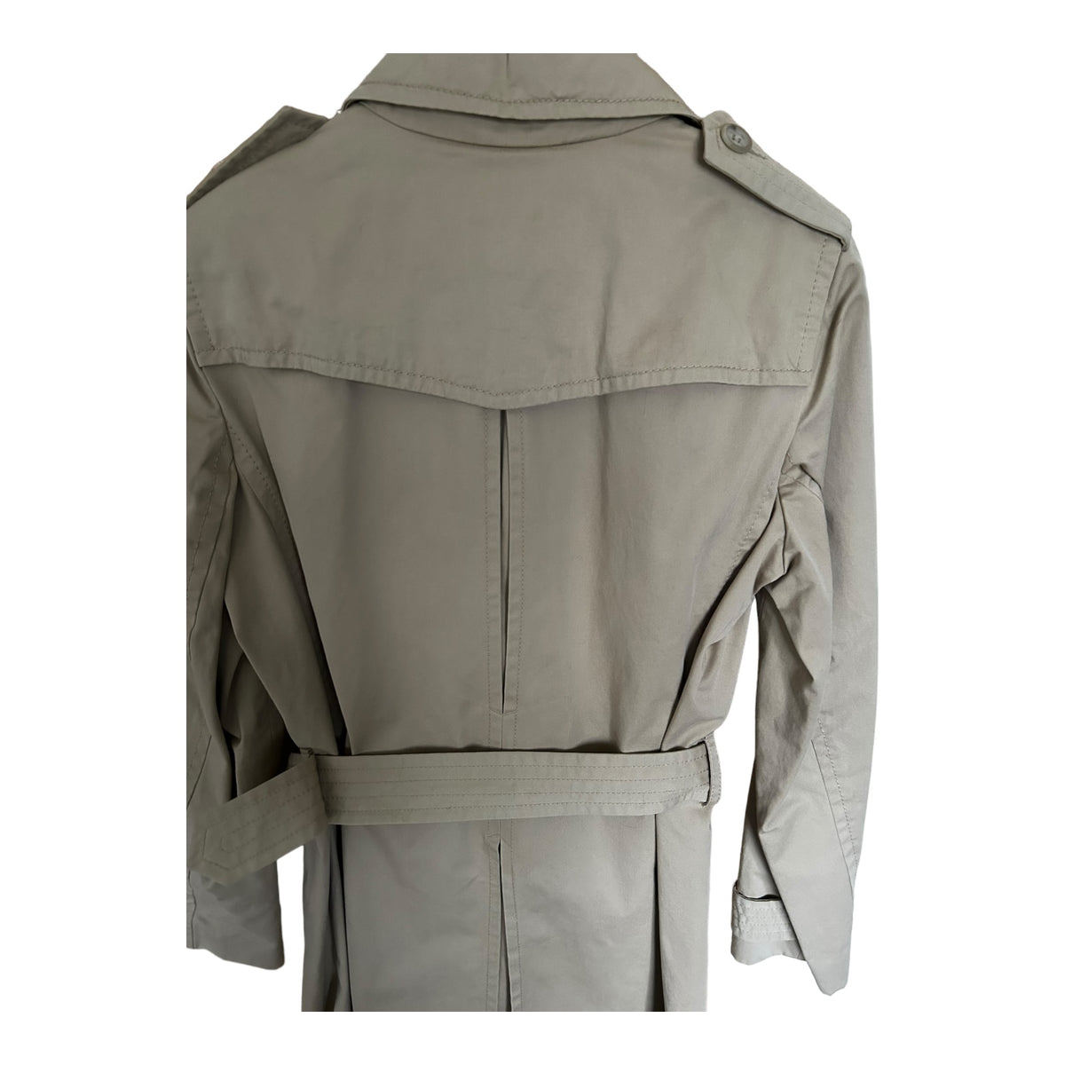 Whistles Cotton Beige Long Sleeved MacIntosh Jacket UK Size 16.