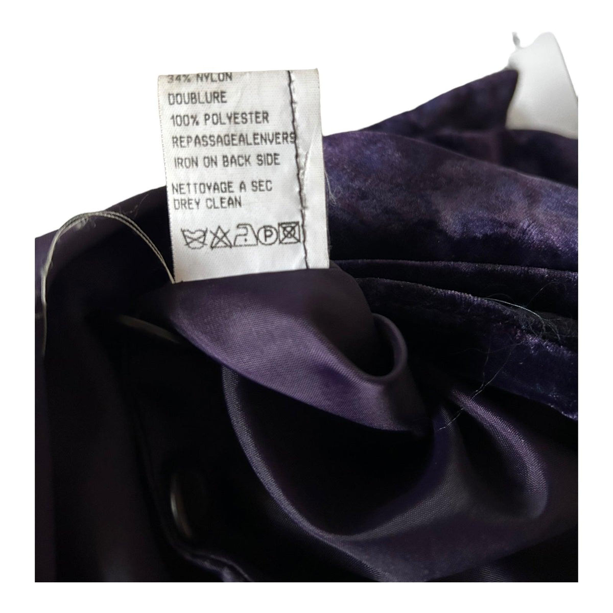 Sinequanone Crushed Velvet Purple Long Sleeved Jacket UK Size 10 - Ava & Iva