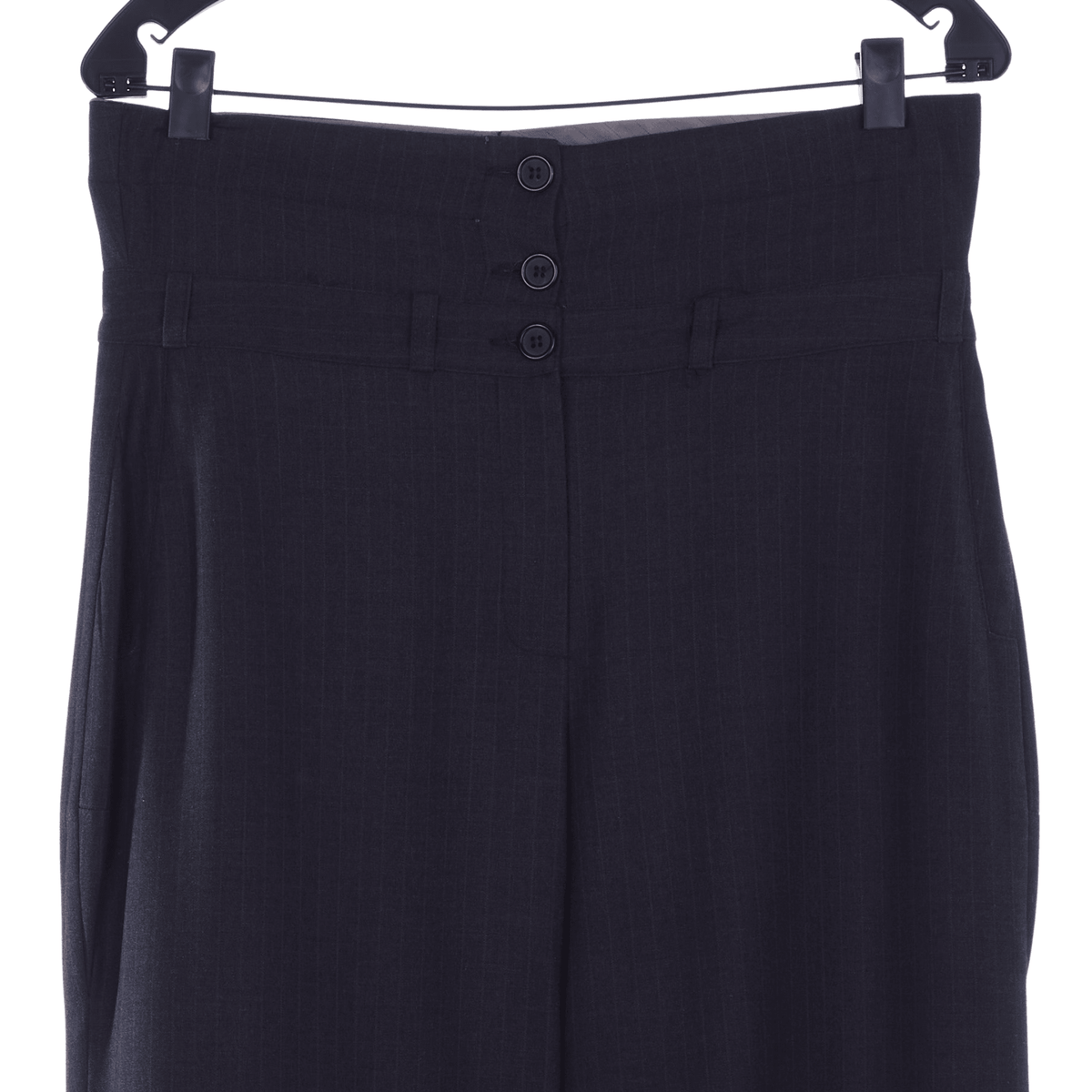 Ralph Lauren Grey Pinstripe Trousers UK Size 6 - Ava & Iva