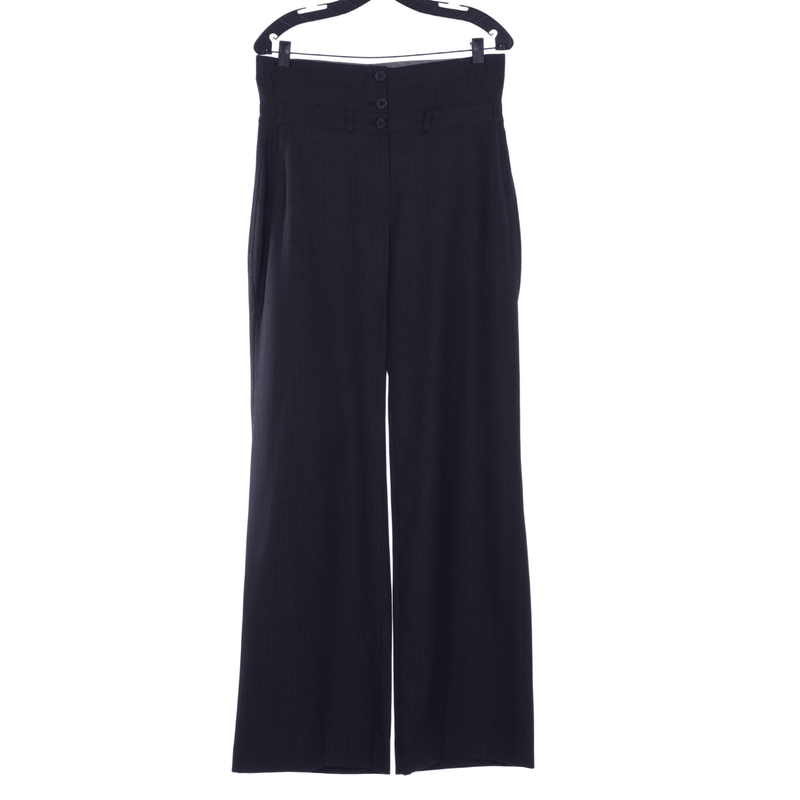 Ralph Lauren Grey Pinstripe Trousers UK Size 6 - Ava & Iva