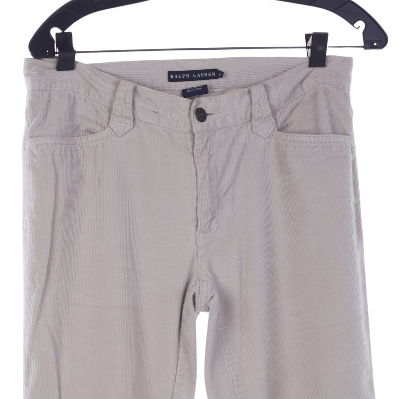 Ralph Lauren Cotton Cord Cream Trousers UK Size 12 - Ava & Iva