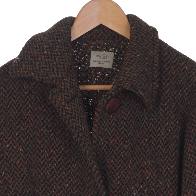 Roxtons Wool Brown Multi-Coloured Long Sleeved Jacket UK Size 14. - Ava & Iva