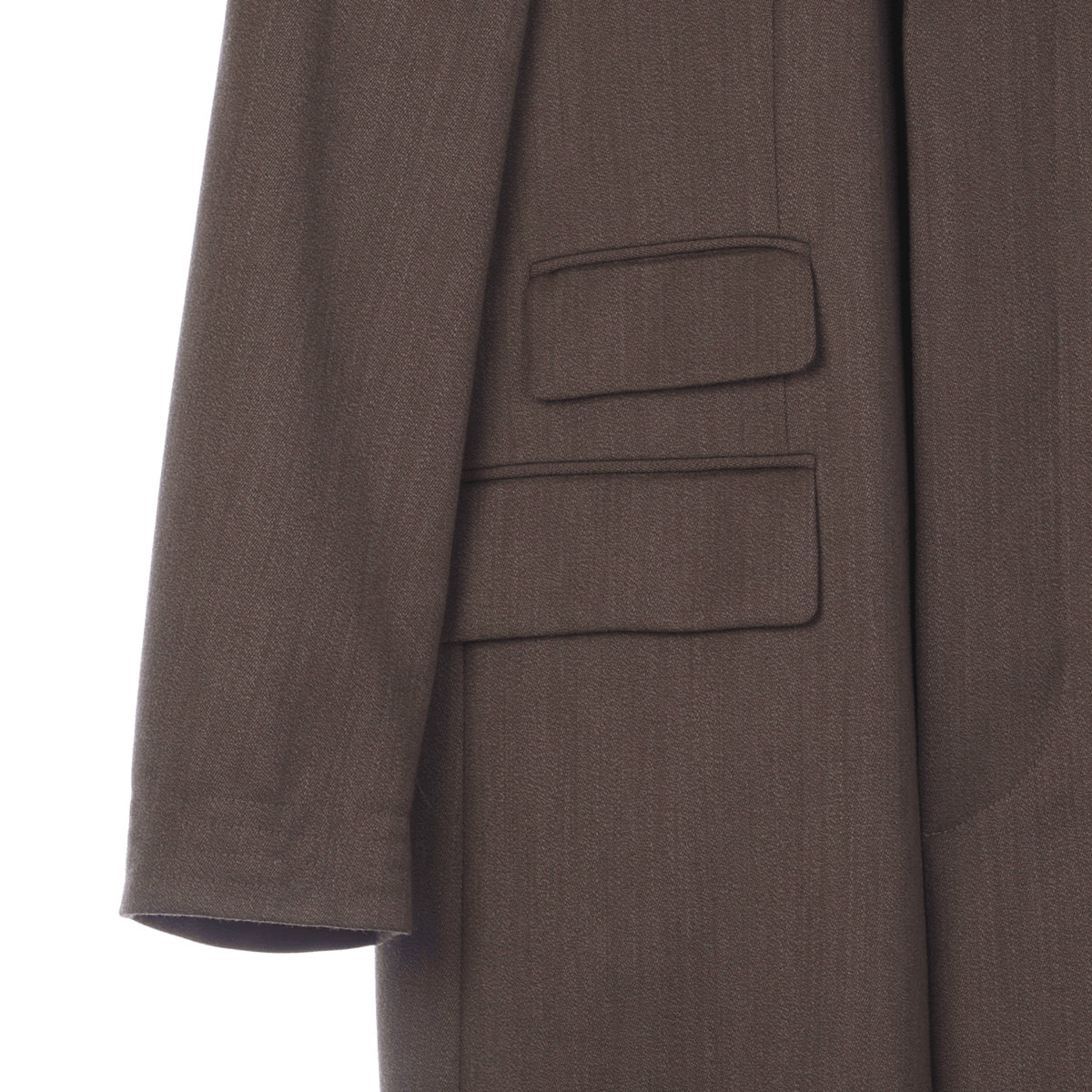 Santinelli Wool Light Brown Tailored Long Sleeved Coat UK Size XL. - Ava & Iva