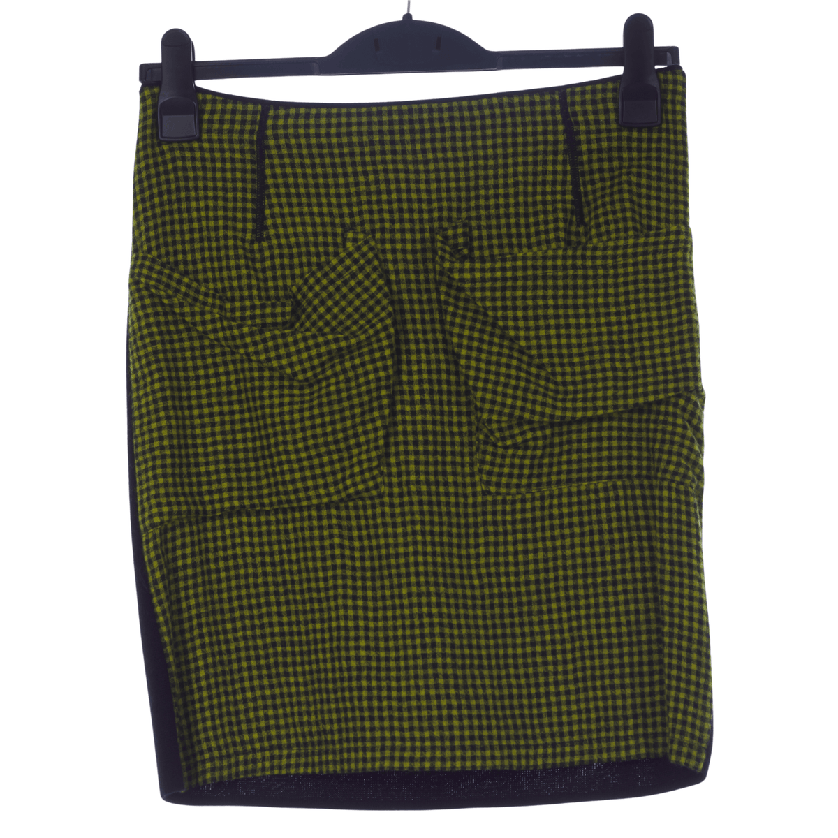 See By Chloe Wool Mix Skirt Check Pattern Green and Black UK SIze 10 - Ava & Iva