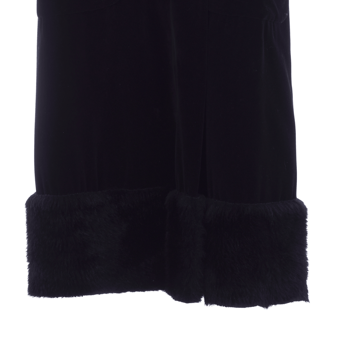 Sybil Zelker Velvet Black Long Sleeved Coat UK Size 10. - Ava & Iva