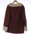 Lilly Whites Sheepskin Tan Long Sleeved Jacket UK Size 18. - Ava & Iva