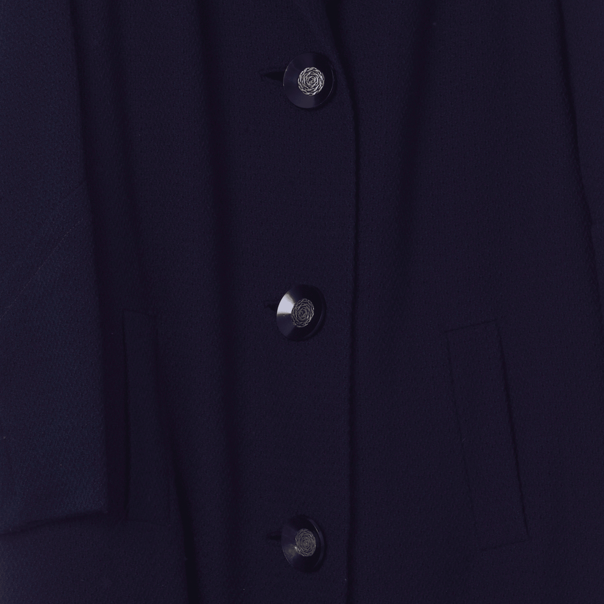 Sidwall Crepe Navy Long Sleeved Coat UK Size 16. - Ava & Iva