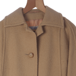 Aquascutum Wool Honey Long Sleeved Coat UK Size 14 - Ava & Iva