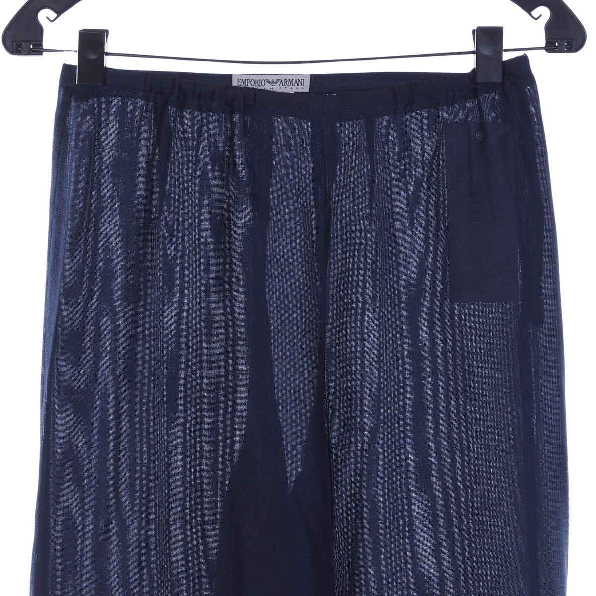 Emporio Armani Navy Sheer Wide Legged Trouser UK Size 8 - Ava & Iva