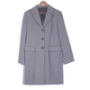 Benetton Wool Light Grey Long Sleeved Coat UK Size 14 - Ava & Iva