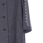Cojana Wool Grey Embroidered Long Sleeved Coat UK Size 16. - Ava & Iva