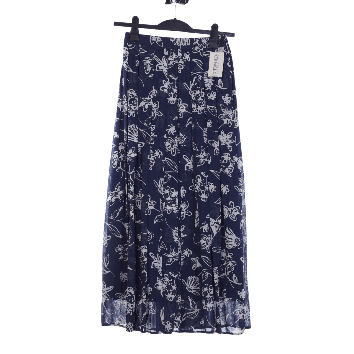 Cotswolds Collection Navy & White Patterned Skirt UK Size 10 - Ava & Iva