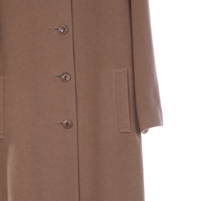 Czarina Cashmere Wool Blend Camel Long Sleeved Coat UK Size 14