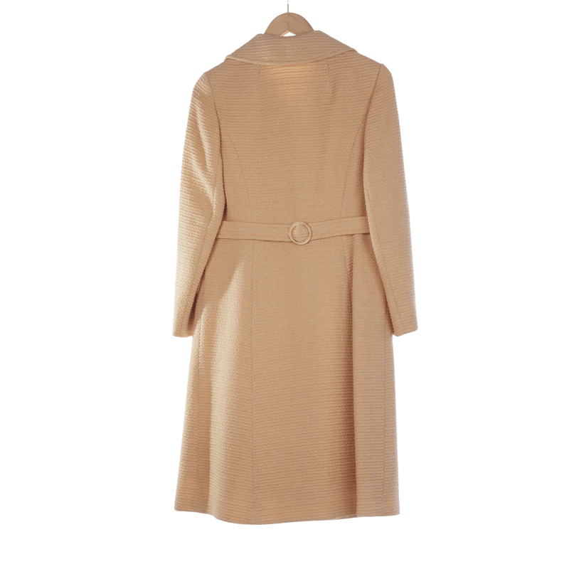 Dereta Pure New Wool Mustard Long Sleeved Coat UK Size 12 - Ava & Iva