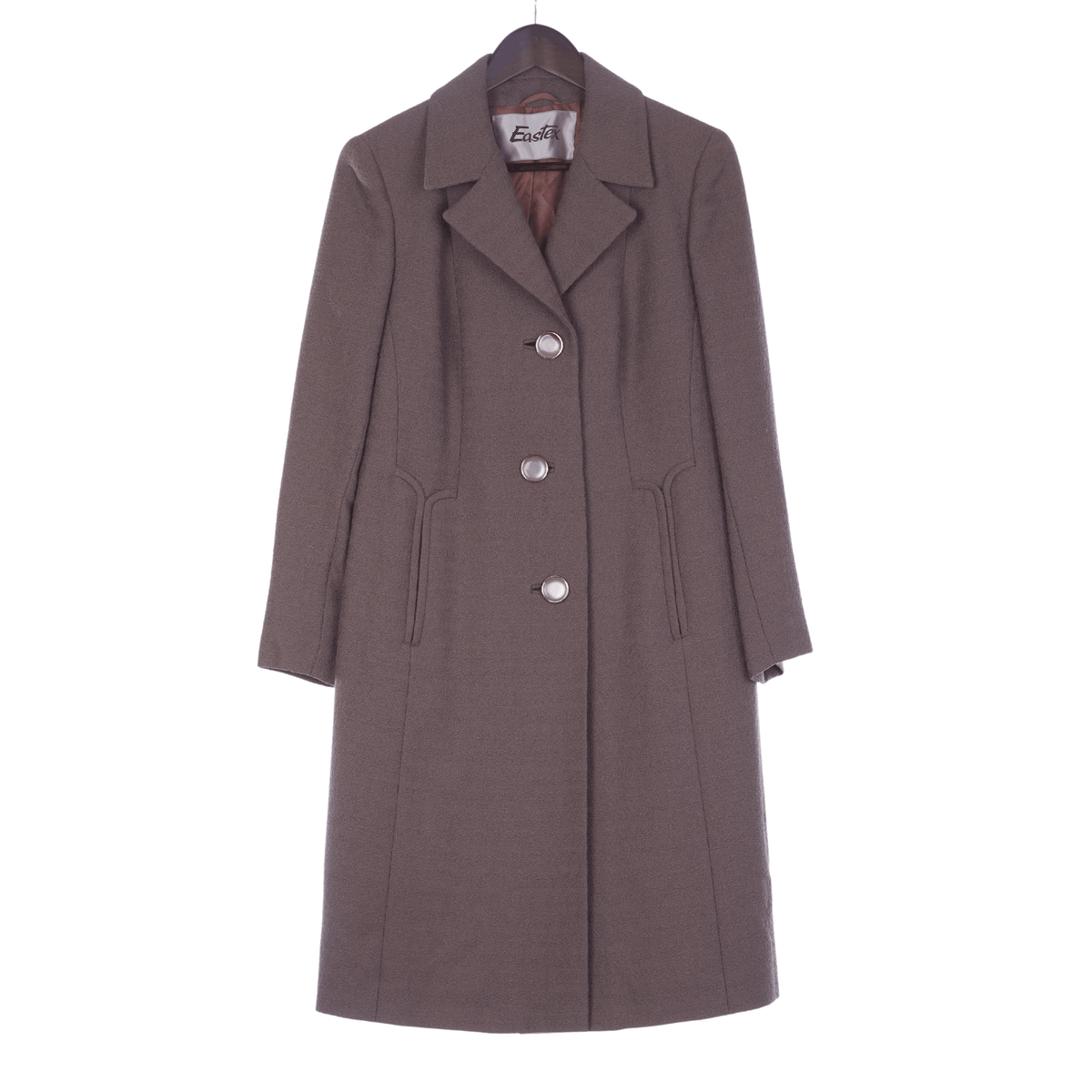Eastex Wool Light Brown long Sleeved Coat UK Size 12 - Ava & Iva