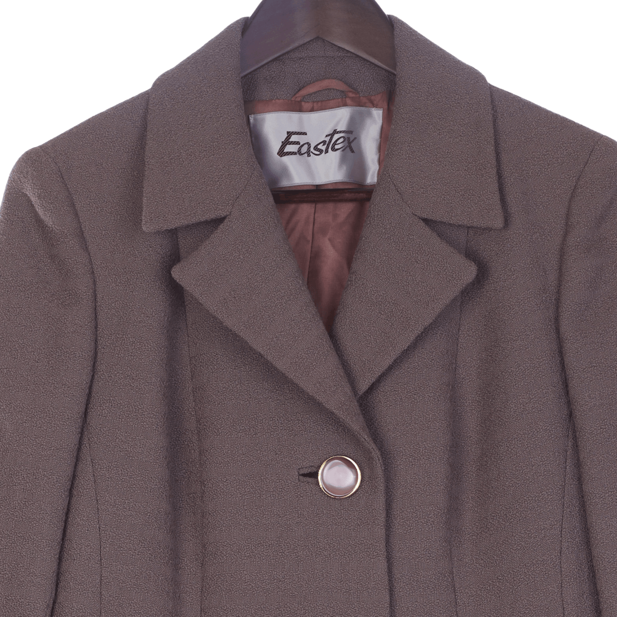 Eastex Wool Light Brown long Sleeved Coat UK Size 12 - Ava & Iva