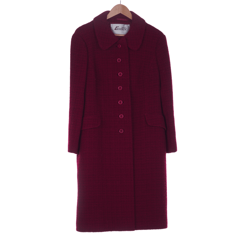 Eastex Red Long Sleeved Coat UK Size 12 - Ava & Iva