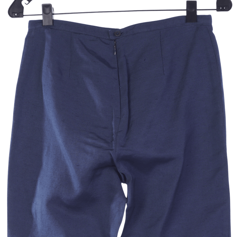 Emporio Armani Cotton Blue Cropped Trousers UK Size 10 - Ava & Iva