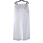 Et Vous Linen Blend White Wide Legged Trousers UK Size 10 - Ava & Iva