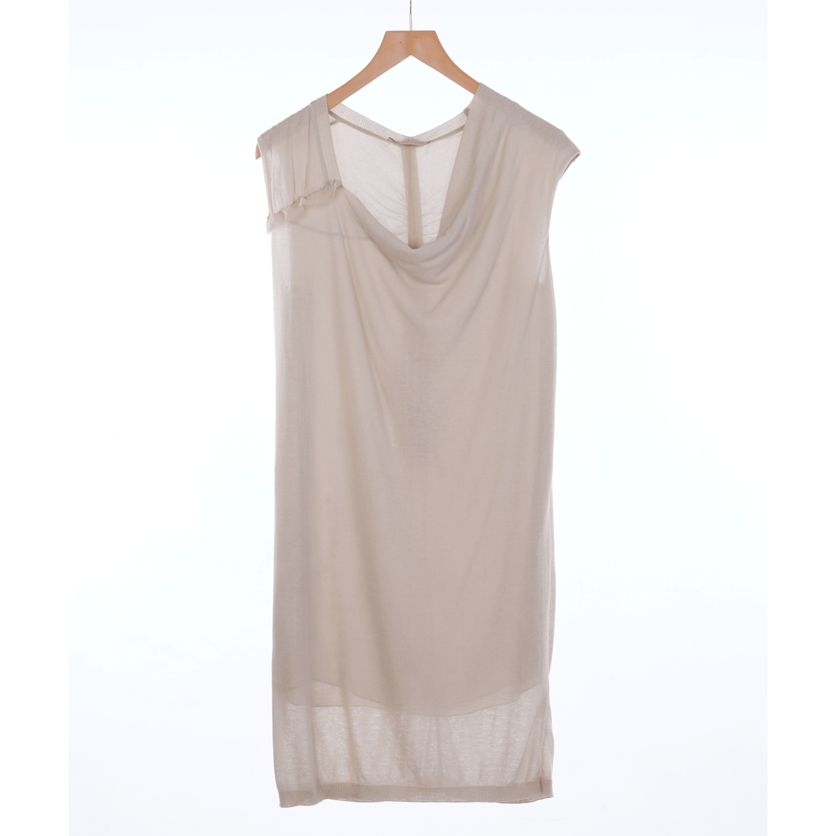 Cristina Gavioli Cotton Sleeveless Cream Dress UK Size 10 - Ava & Iva
