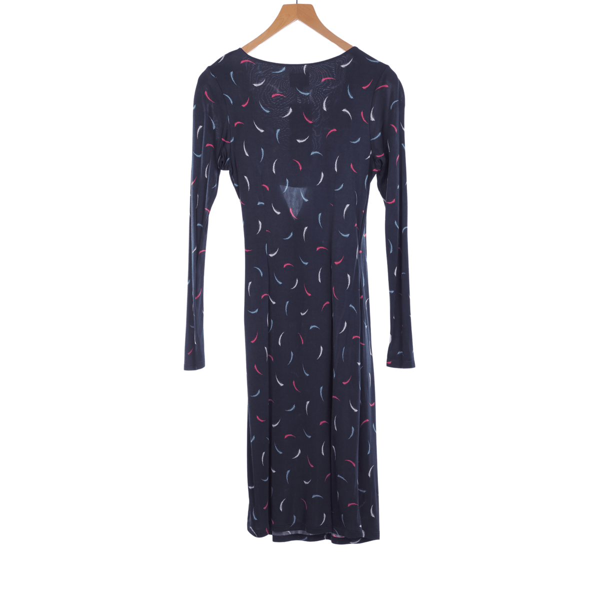 Ghost Dark Grey Patterned Long Sleeved Dress UK Size 10 - Ava & Iva