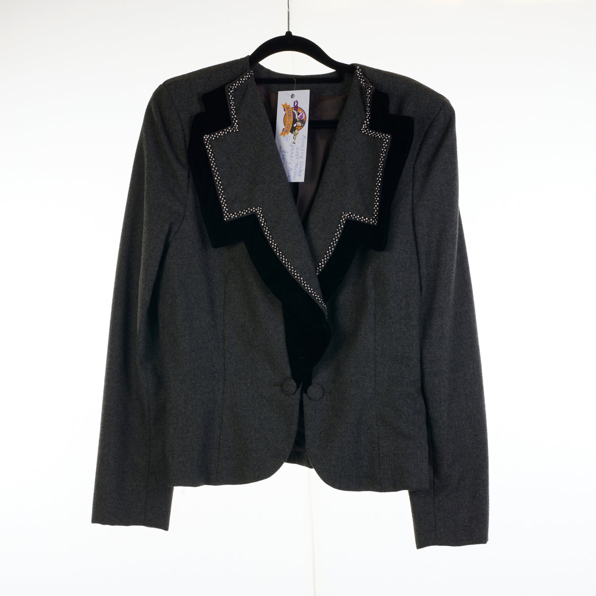 Vintage 1940's Style Grey Sparkly Jacket Size M