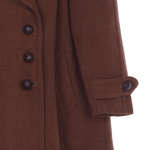 Harris Tweed Long Sleeved Brown Coat UK Size 14 - Ava & Iva