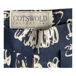 Cotswolds Collection Navy & White Patterned Skirt UK Size 10