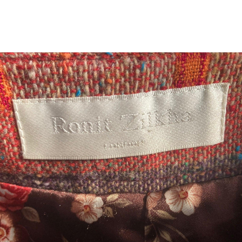 Ronit Zilkha Wool Multi-coloured Patterned Trousers UK Size 14