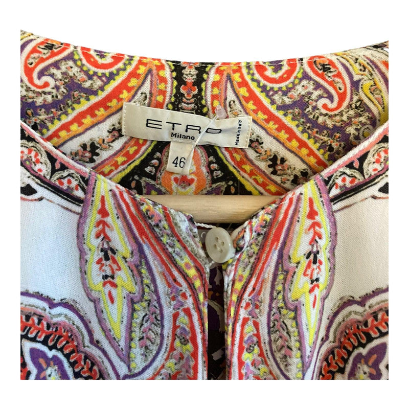 Etro Multi-Coloured Short Sleeve Dress UK Size 14 - Ava & Iva
