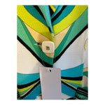 Botto Pucci Green Cotton Multi-Coloured Long Sleeved Jacket UK Size 14 - Ava & Iva