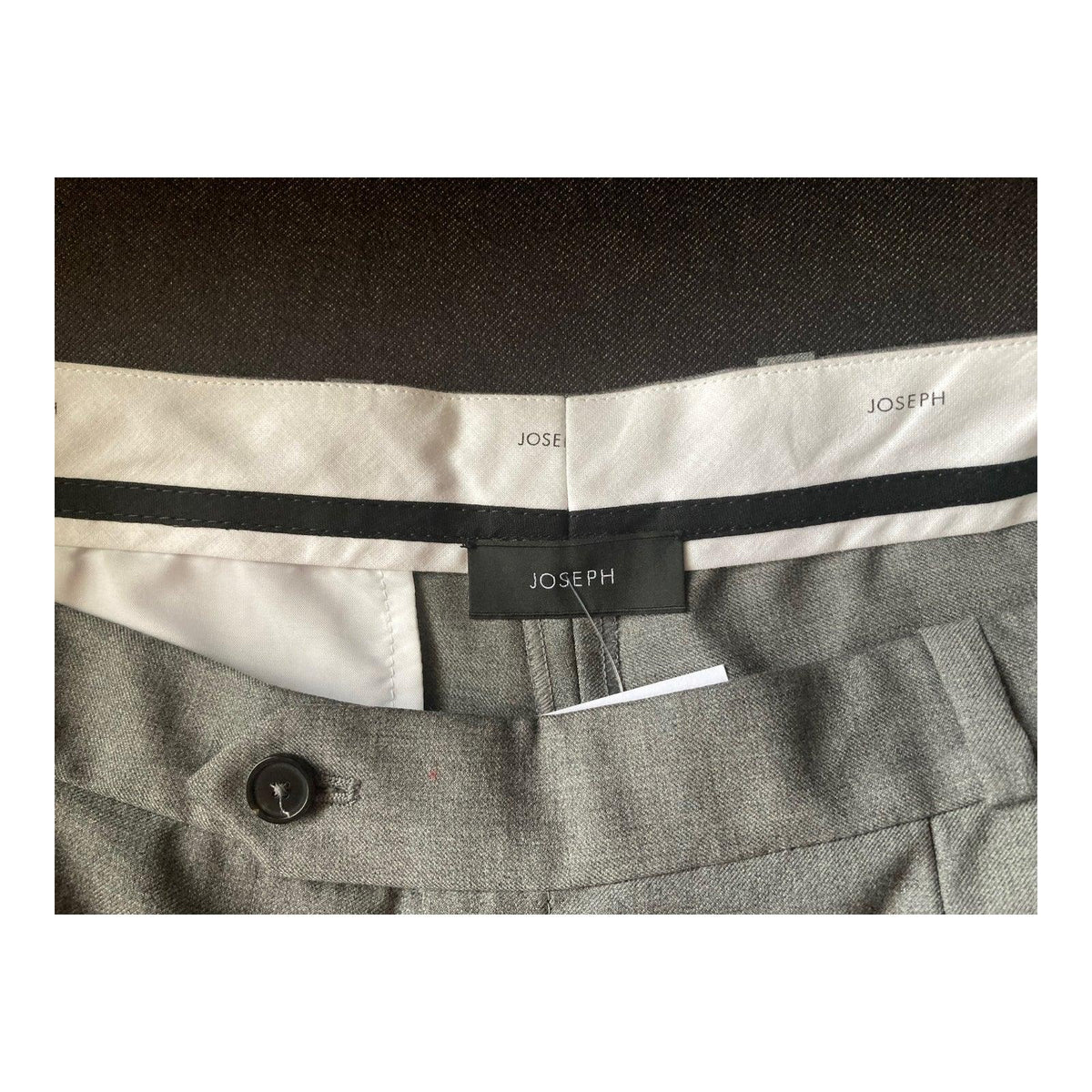 Joseph Wool Light Grey Trousers UK Size 12 - Ava & Iva