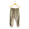 Leather Leopard Print 3/4 Length Jeans UK Size 10