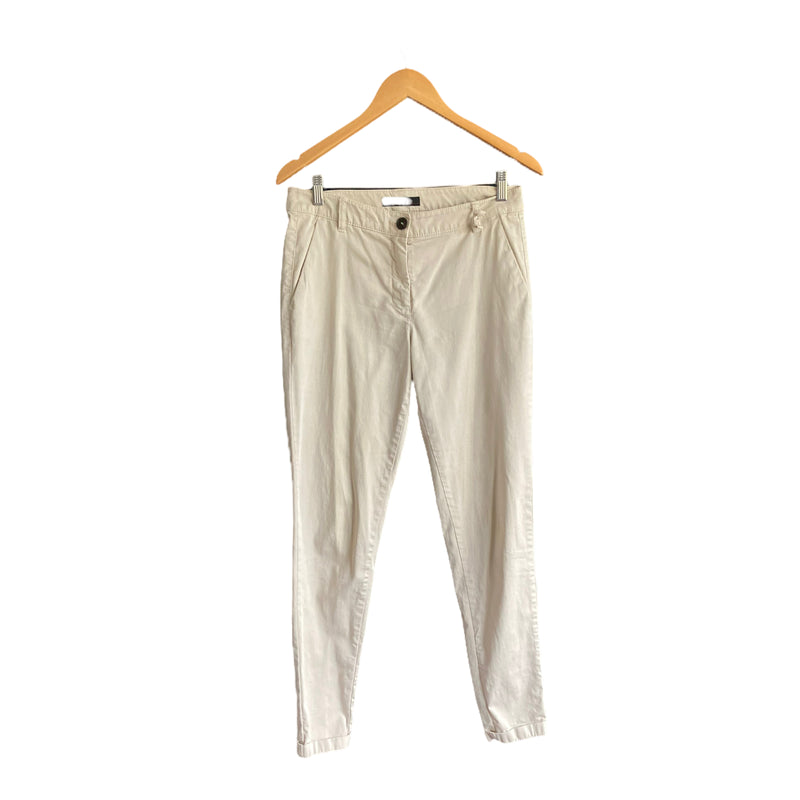 Marccain Cotton Cream Trousers UK Size 14