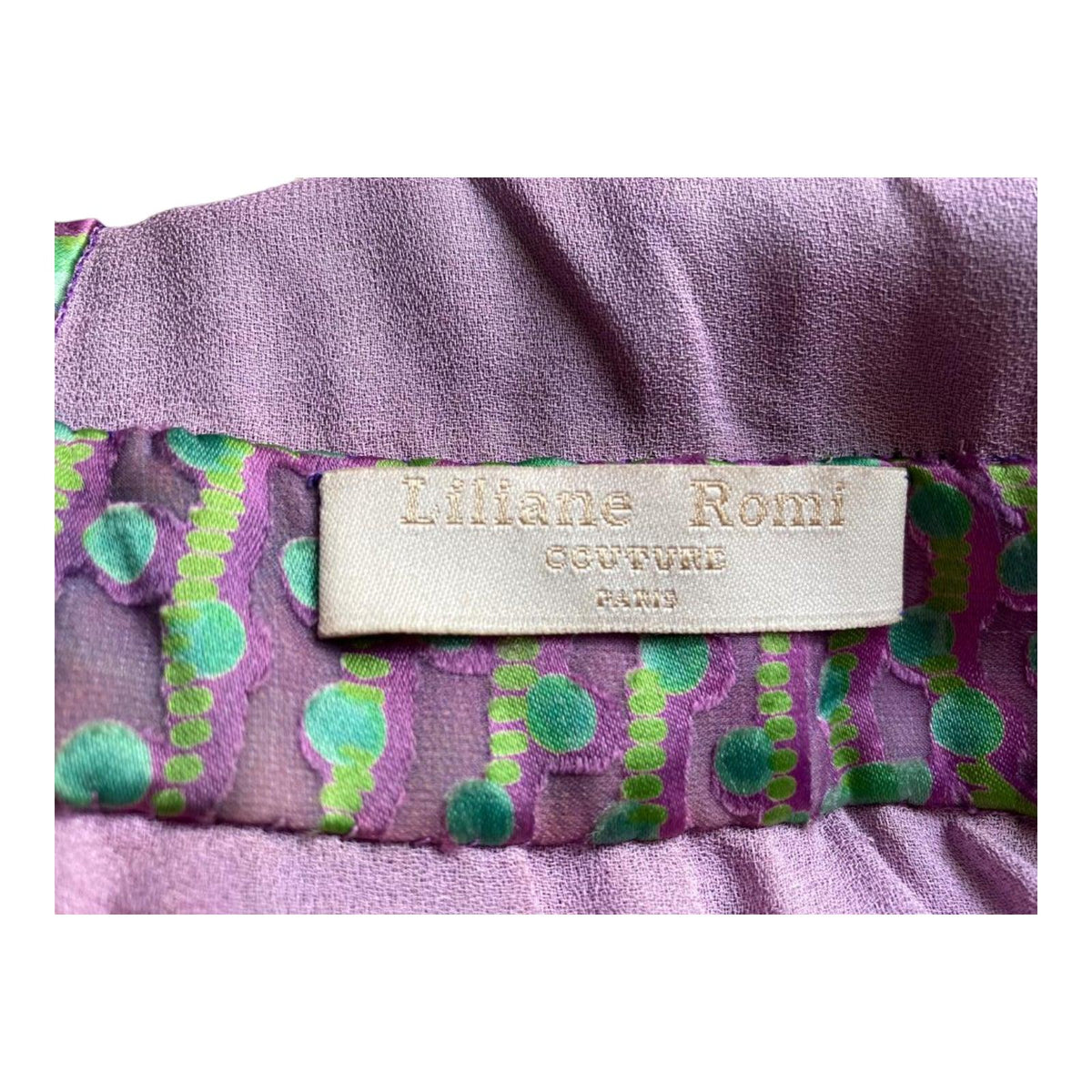 Liliane Romi Couture Purple & Green Sleeveless Full Length Dress UK Size 10 - Ava & Iva