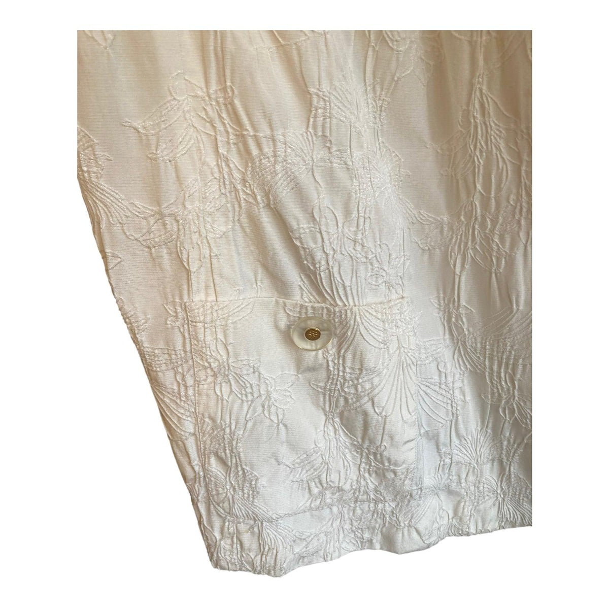 Frankenwalder Cream Embroidered Short Sleeve Jacket UK Size 18 - Ava & Iva