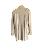 Emporio Armani Wool Grey Military Style Long Sleeved Coat UK Size 12