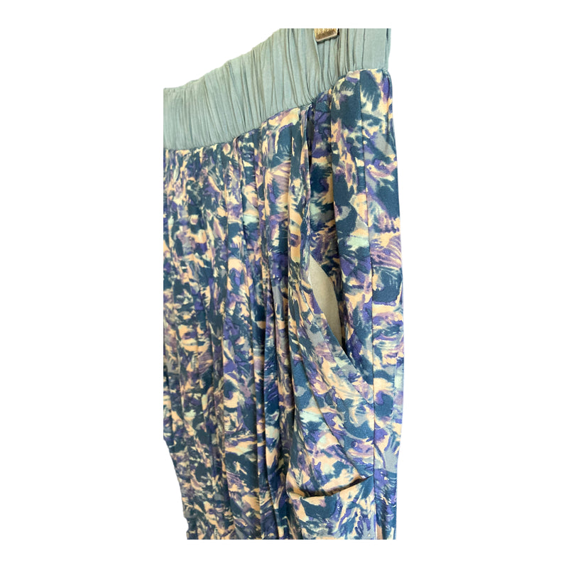 Birger et Mikkelsen Silk Mix Blue Patterned Trousers UK Size 12