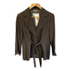 MaxMara Linen Brown Full Length Sleeve Jacket UK Size 12