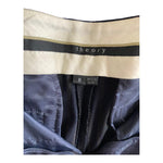 Theory Wool Navy Striped Trousers UK Size 8