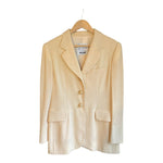 Moschino Wool Blend Lemon Full Length Sleeve Jacket UK Size 12 - Ava & Iva