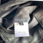 Gucci Black Monogrammed Flared Trousers UK Size 8