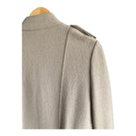 Emporio Armani Wool Grey Military Style Long Sleeved Coat UK Size 12