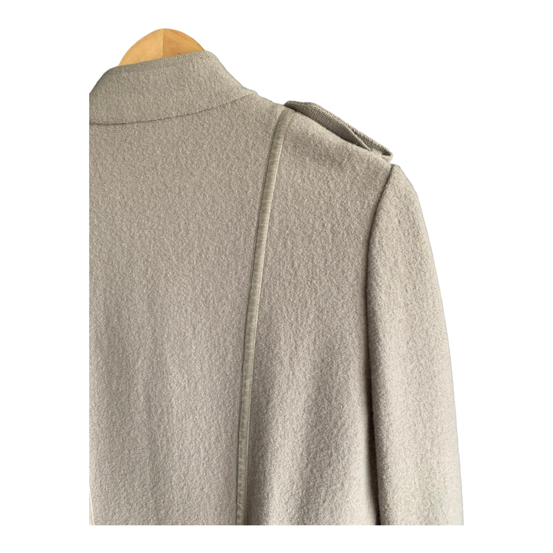 Emporio Armani Wool Grey Military Style Long Sleeved Coat UK Size 12
