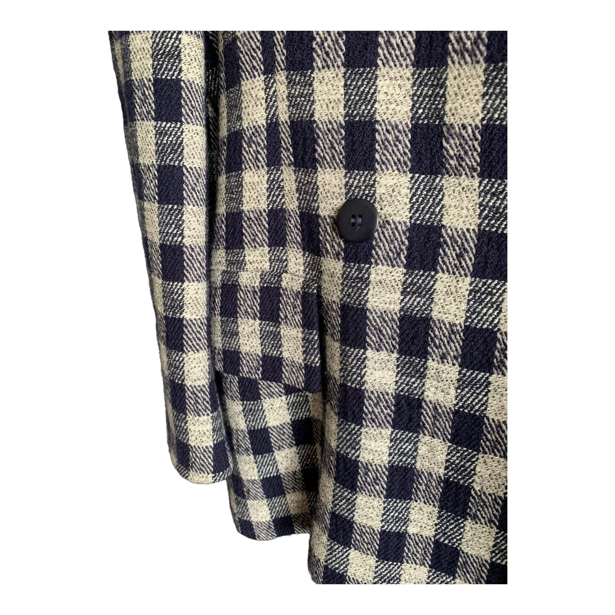 Jaeger Wool Blend Black & White Checked Long Sleeved Jacket UK Size 10 - Ava & Iva