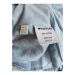 Whistles Cotton Capped Sleeve Light Blue Dress UK Size 12