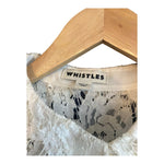 Whistles Lace Look Cream Long Sleeved Blouse UK Size 12